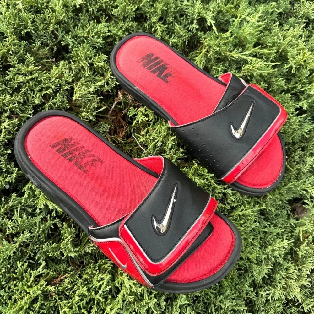 Nike Comfort Slide 2 Men's Sandals Size 9 Red Black